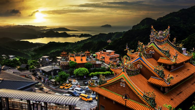 sunset in JiuFen, Taiwan