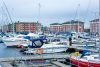 A view of the marina in the former dockyard area of the town. Hartlepool is a seaside town in Cleveland, England, and the area has been transformed in recent years for leisure and residential use.