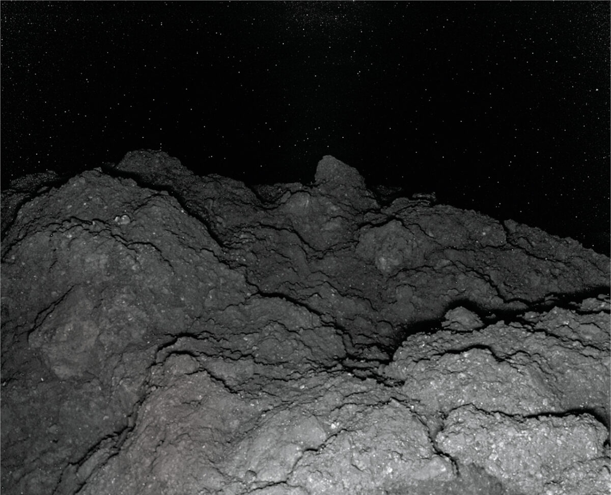 SURFACE OF ASTEROID RYUGU Photograph of the surface of (162173) Ryugu, taken at night by Hyabusa-2's Mobile Asteroid Surface Scout (MASCOT) camera MASCOT/DLR/JAXA