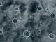 Virus in dirty dust smoke flow in the air Covid- virus 3D rendering - nanotechnology