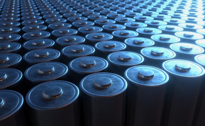 3D illustration, concept image of battery recycling, renewable energy.