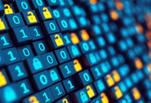 Encryption your data. Binary code and digital Lock. Hacker attack and data breach. Big data with encrypted computer code. Safe your data. Cyber internet security and privacy concept. Database storage 3d illustration
