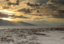 Bad water Basin - Dead Valley National Park at Sunset.