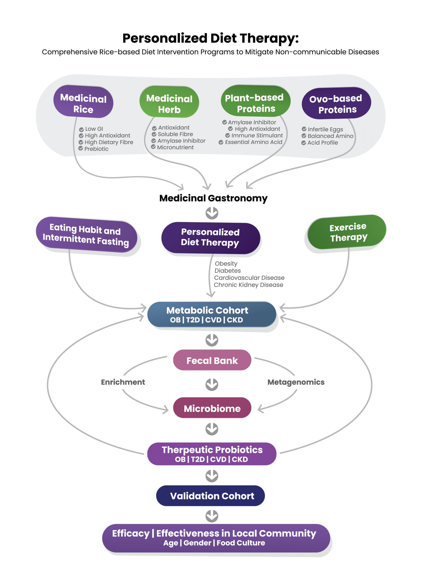 Figure 1: Redesigned rice-based local meals with a low GI rice mixture