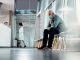 man in a patient waiting room