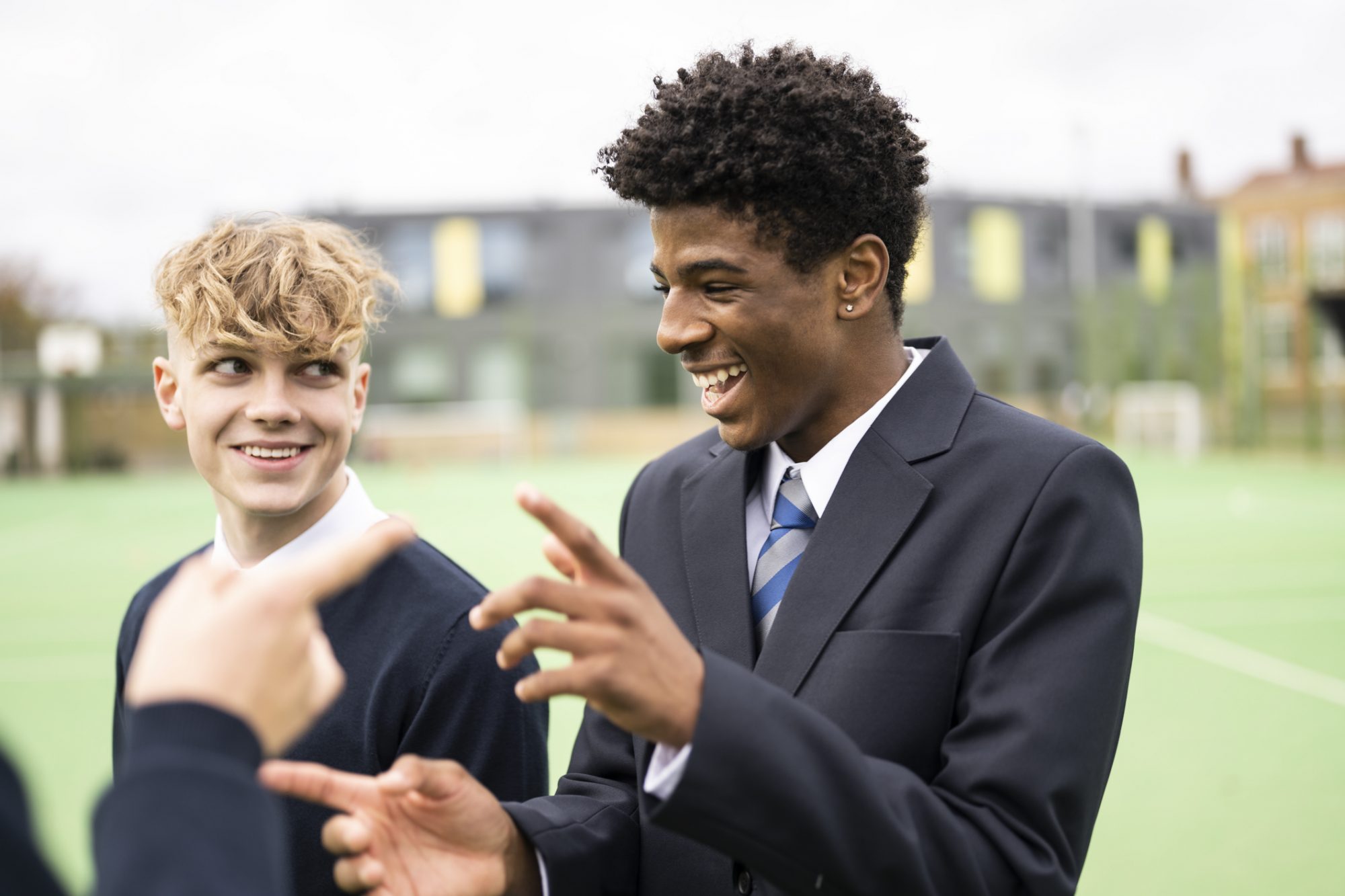 students laughing together