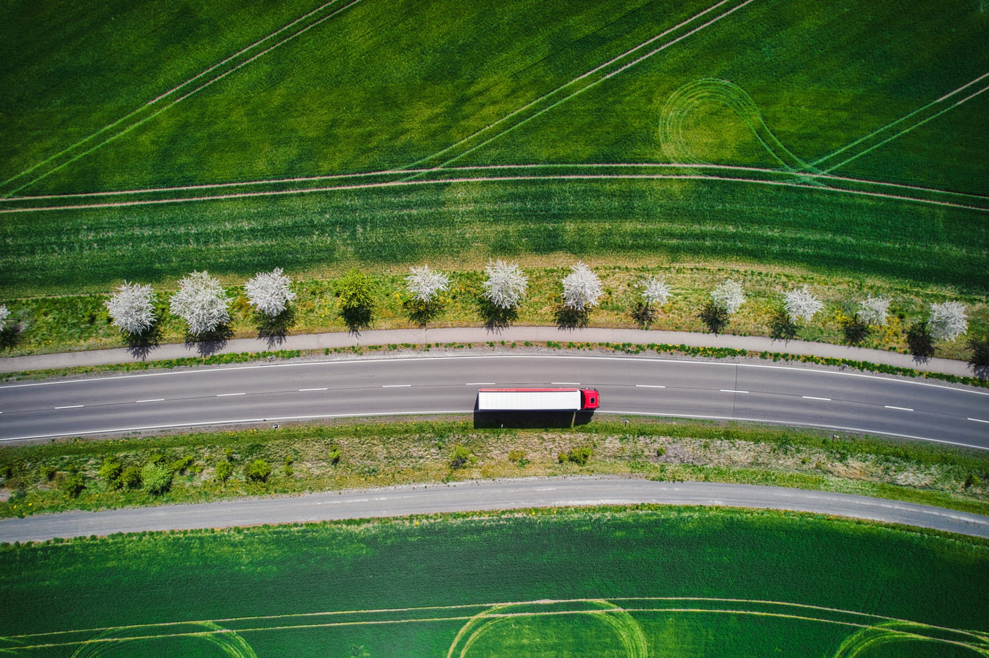 supply chain van on the road