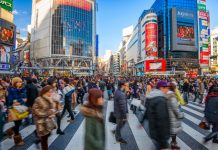 busy street concept of population