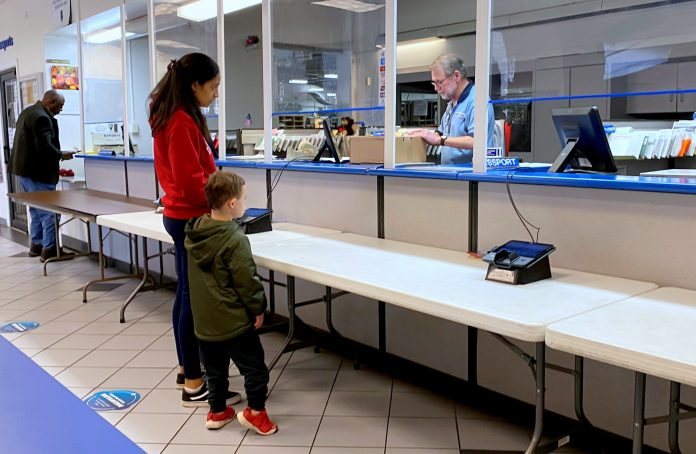 The photo was taken 10/28/2022 in a postoffice, Charlottesville, Virginia, USA