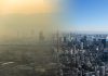 Clean and dirty air over a big city
