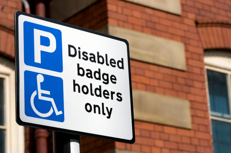 Disabled Badge Holders Only Sign