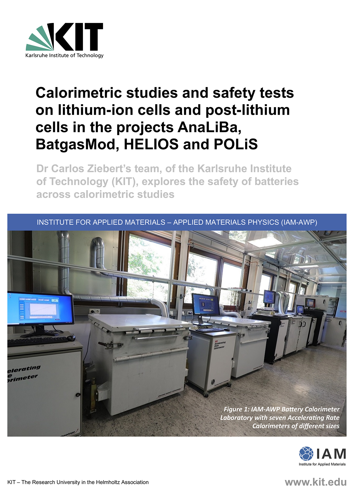 Caloimetric studies and safety tests on lithium-ion cells and post-lithium cells