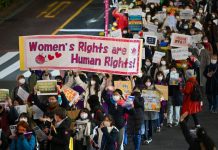women march for the right to access abortion in Japan