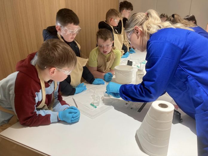 Students at St Patrick’s join in with science lessons at the University of Oxford.