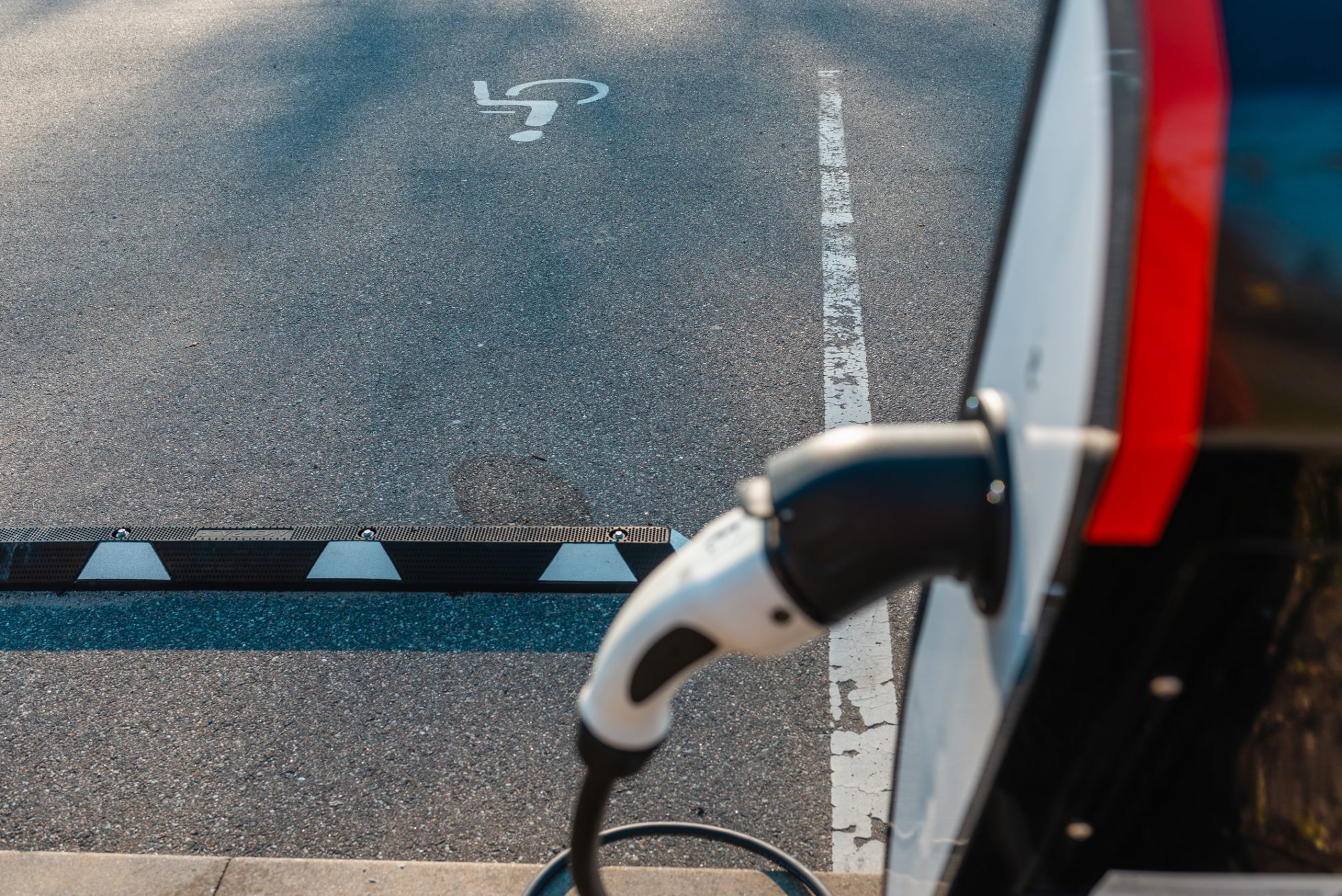 ev charging at a disabled driver bay