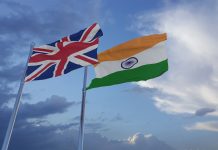 Uk and India flags