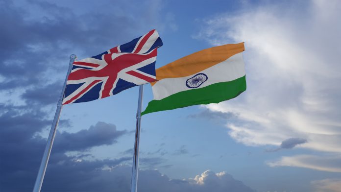 Uk and India flags