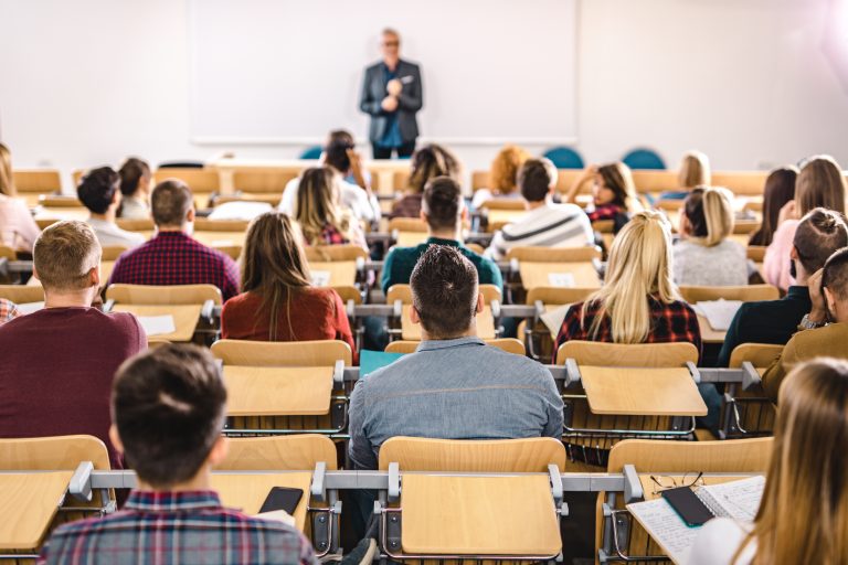 students paying attention in class