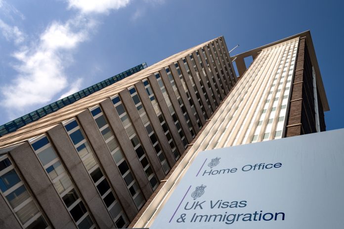 Croydon, UK - May 8, 2018: British immigration concept with Lunar House building the Home Office Visas and Immigration Office in Greater London, England, UK