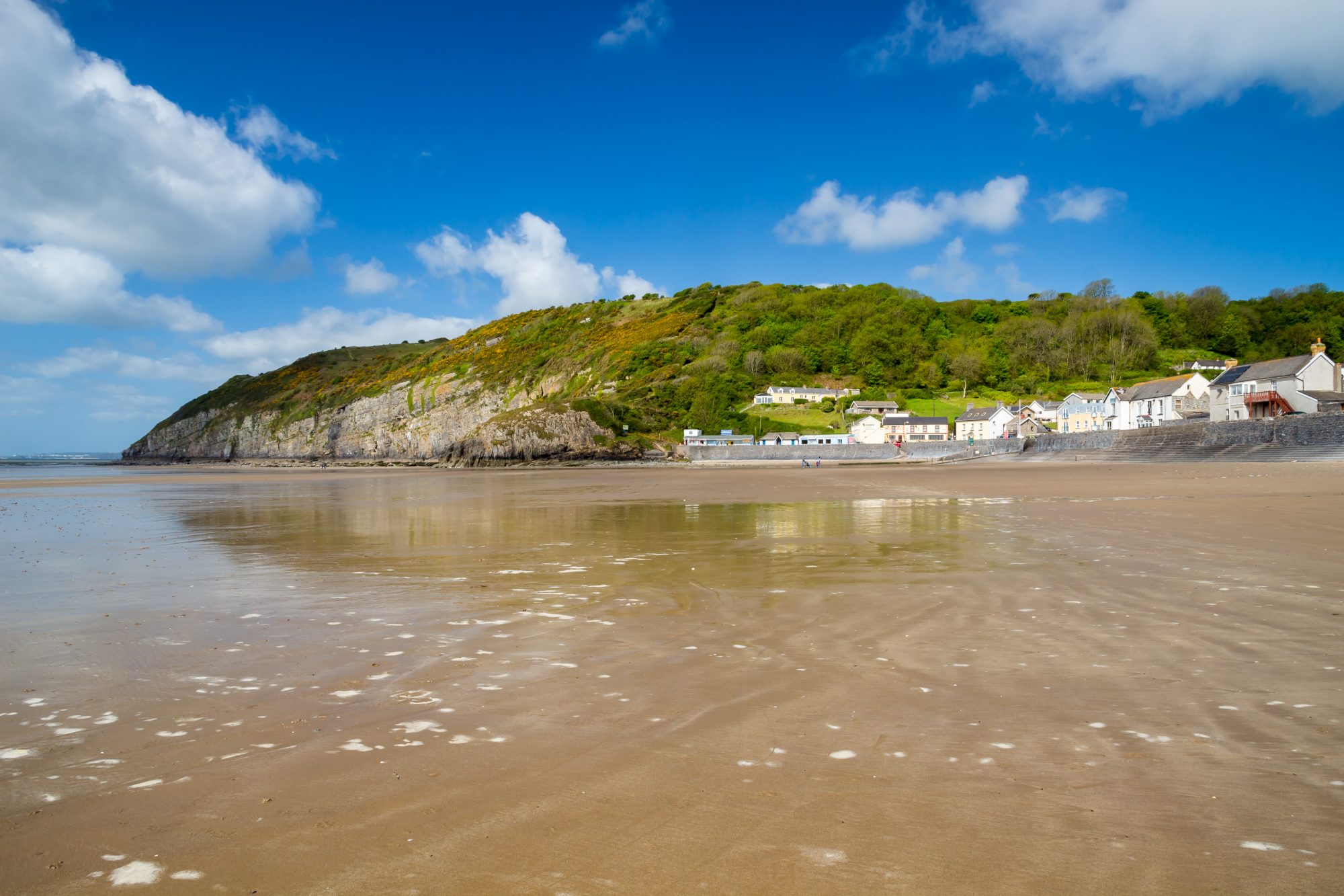 Pendine Sands a 7 mile length of beach on the shores of Carmarthen Bay Wales UK Europe