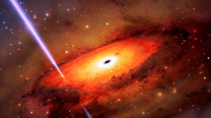 An artist's impression shows an immensely energetic explosion called a gamma ray burst. (Reuters Photo)