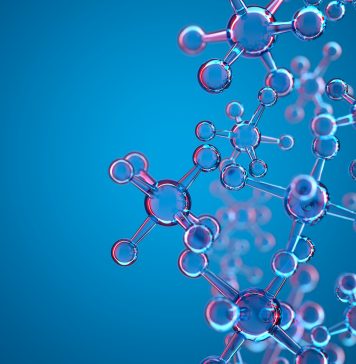 science and technology concept, Abstract Molecular Structure
