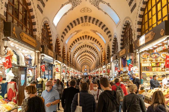 Grand Bazaar in Istanbul, Turkey.