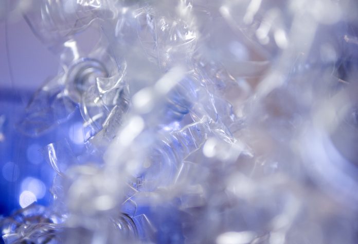 Abstract texture of plastic waste.