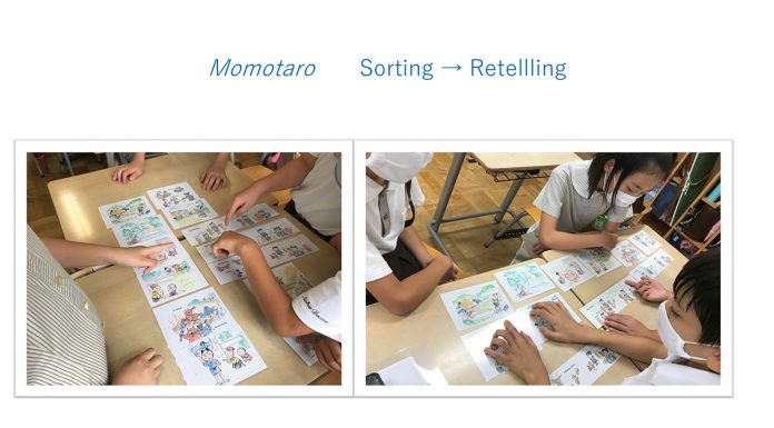 LBS Activities Using Momotaro. From Sorting to Retelling, assessing literacy skills for EFL learners