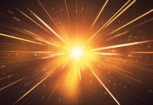 Abstract background image, digitally generated. Perfectly usable for topics like Christmas, New Year, awards and anniversaries or as a depiction of high speed motion, space explosion