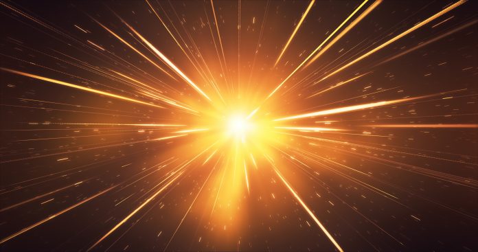 Abstract background image, digitally generated. Perfectly usable for topics like Christmas, New Year, awards and anniversaries or as a depiction of high speed motion, space explosion