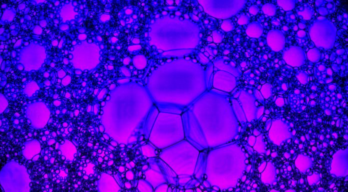 Soap bubbles on a pink background,Texture background.