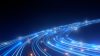 High Speed Light Streaks internet data, blue colour, glow lines, background