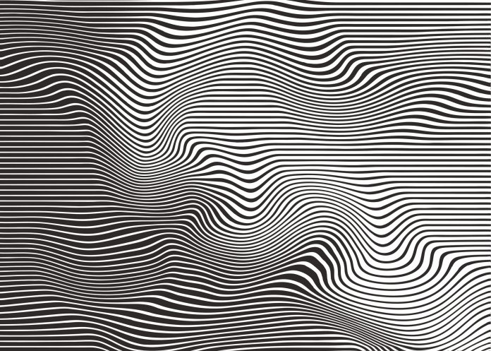 Rippled halftone pattern technology background