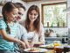 Shot of a family having breakfast together at home