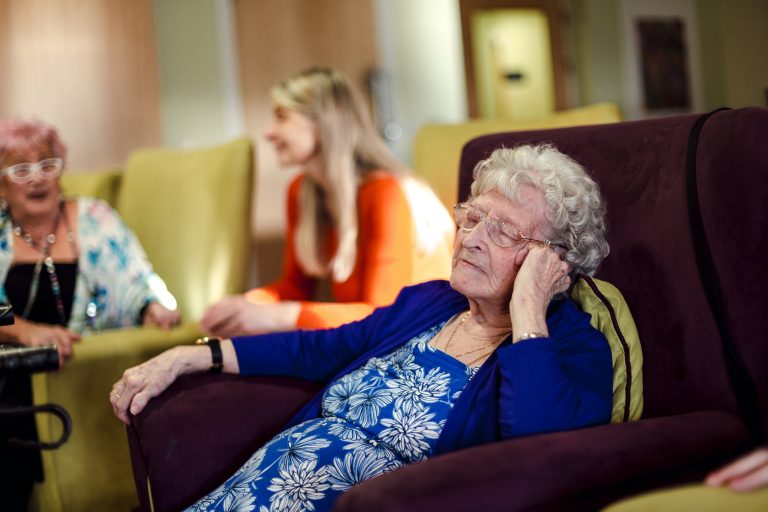Senior Woman Asleep in her Armchair