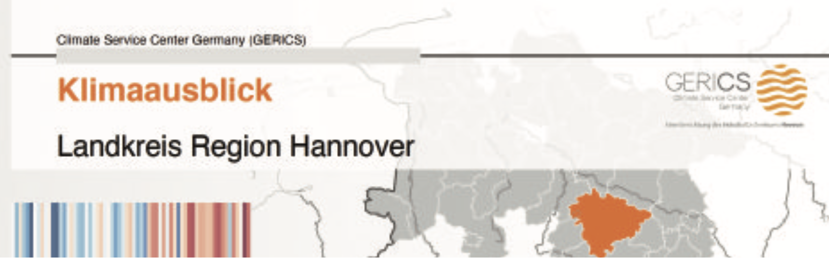 Figure 1: Detail from the title page of a Climate Outlook (here for the German county “Region Hannover”)