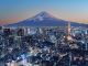 Tokyo city illuminated at sunset, hub for Scientific advancement