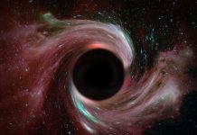 Black hole in space.