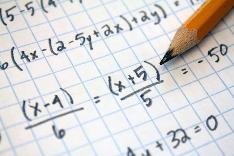 math problems on graph paper with pencil