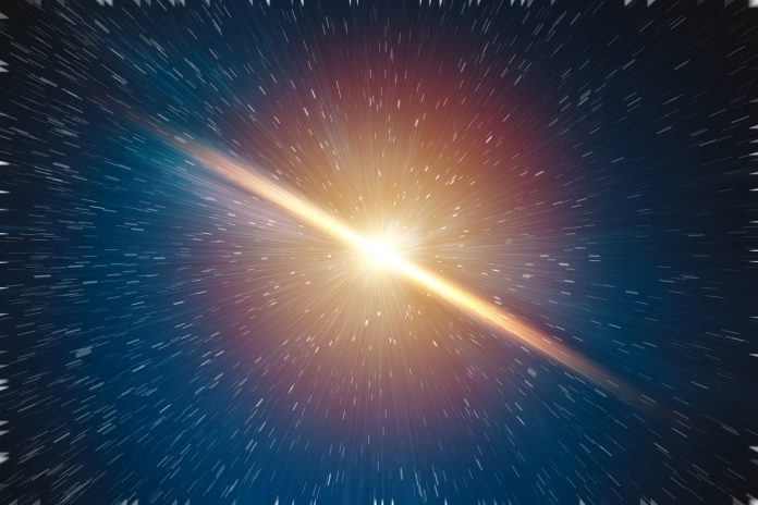 Galaxy explosion big bang of star universe illustration concept