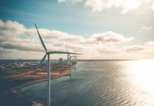 Wind turbines in the ocean