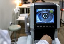 optical eye scan with eye picture in device