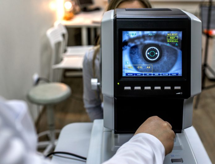 optical eye scan with eye picture in device