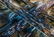 Aerial View of Beijing Traffic Jam