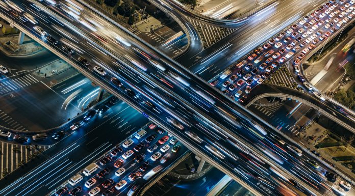 Aerial View of Beijing Traffic Jam