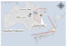 Figure 1. The entire village of Katsurao, located 20 to 30 kilometers from the Fukushima Daiichi Nuclear Power Plant, was evacuated after the accident. Approximately a third of the residents live in Miharu Town and its surrounding areas