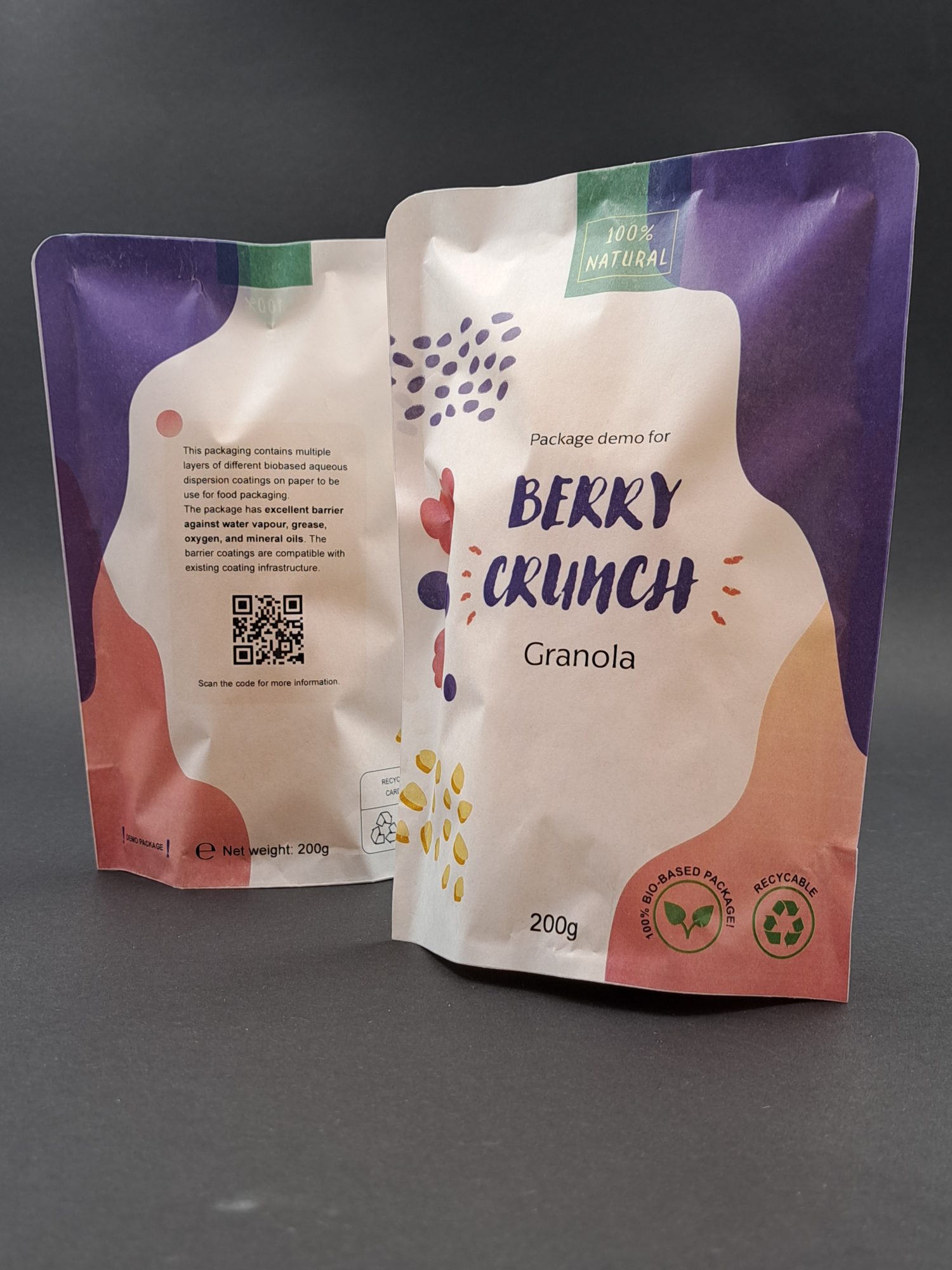 Figure 1. Fibre-based flexible pouch for packing dry food. Source: VTT