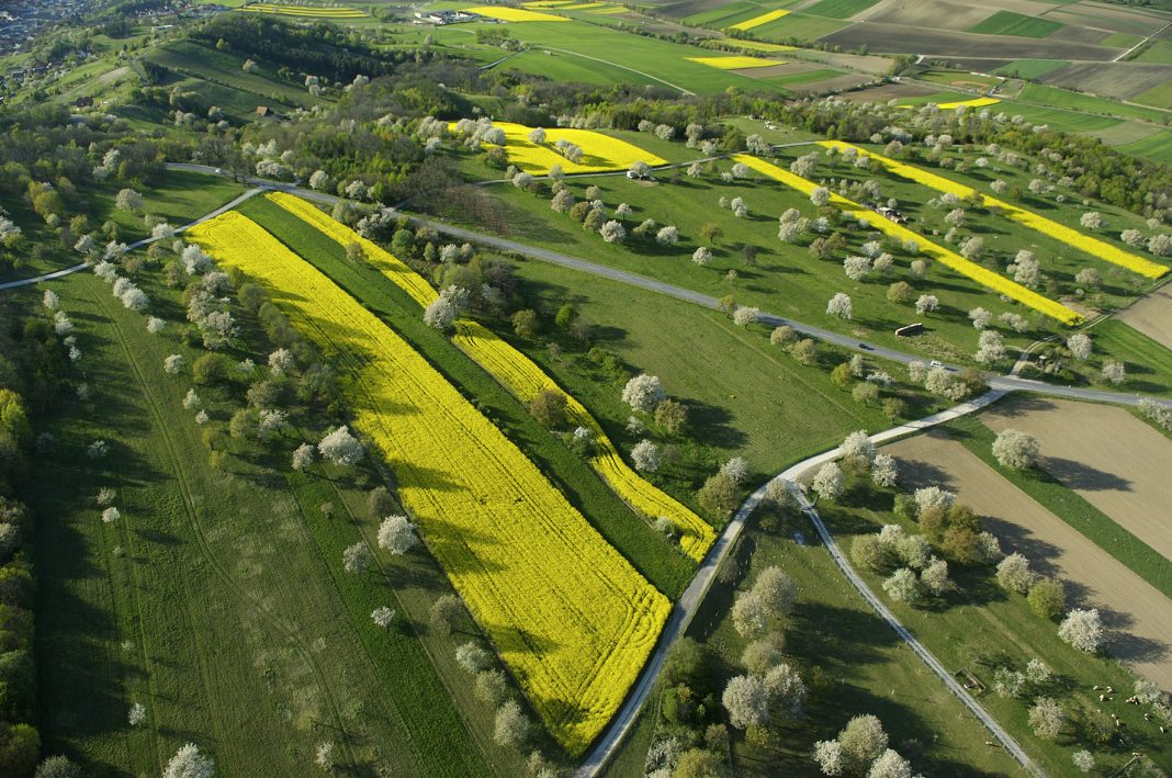 Landschaft bei Marz, Flugbilder, Landschaften