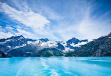 Glacier Bay in Mountains, Alaska, United States, permafrost